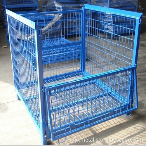 Foldable Stackable Steel Wire Mesh Bulk Container